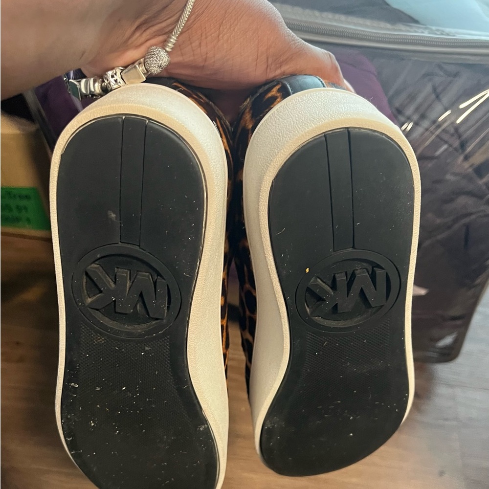 Michael Kors Animal Print Sneakers with Black Accents - Picture 4 of 4